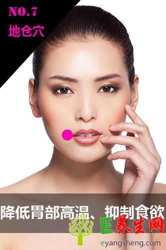 瘦脸穴位图及手法 打造小尖脸